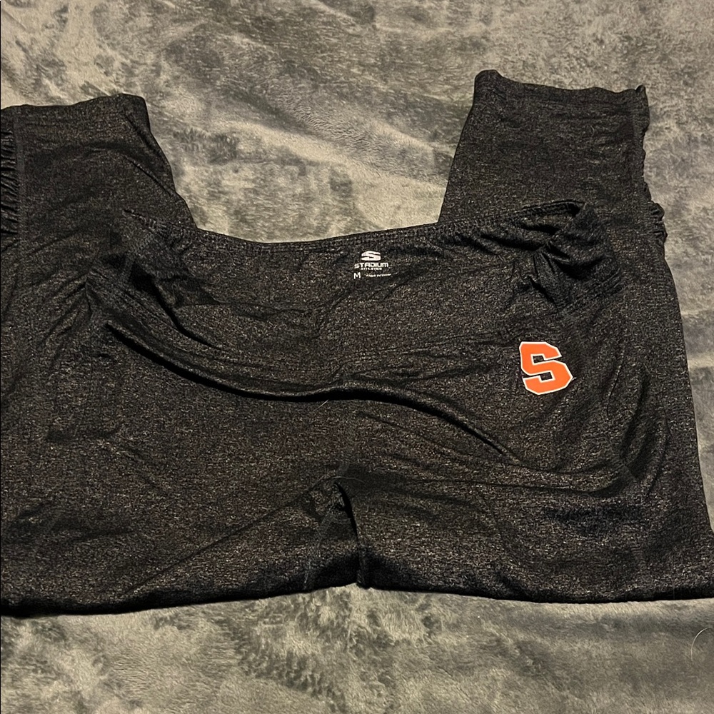 Stadium Athletics dark gray Leggings with Orange Logo Syracuse university M